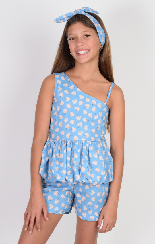 Set Fresitas One Shoulder Peplum Niña – ZOCCA ONLINE