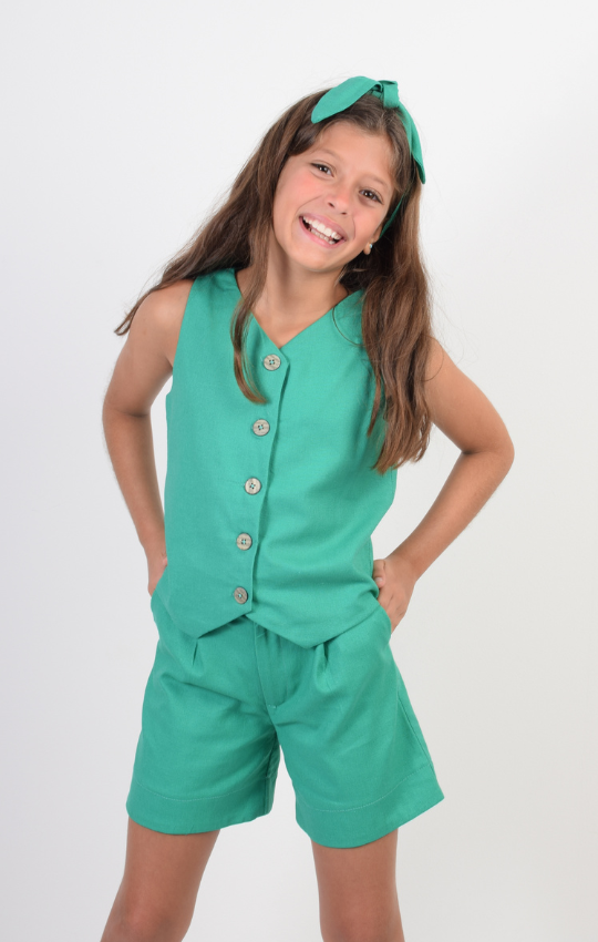 Pantalones Cortos Conjuntos De Short Para Niñas Pantalones Cortos